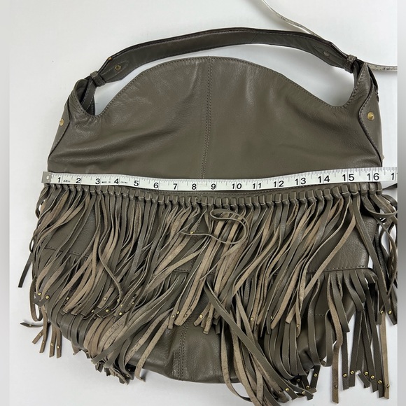 OrYany Stevie Fringe Olive Green-Gray Concealed Hobo Bag - Picture 11 of 14